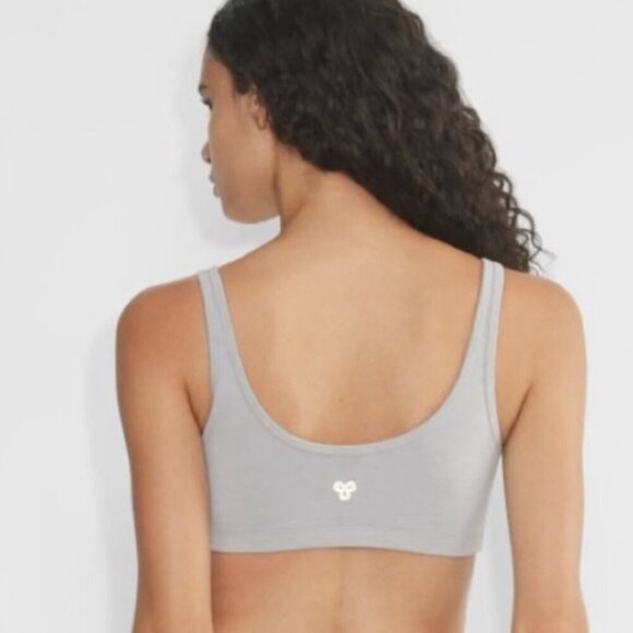 TNA Ribbed Sports Bra XS Cream Stretch Lounge Bralette Yoga Top - Picture 3 of 8